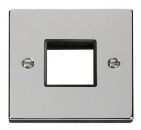 VPCH402BK  Deco Victorian 1 Gang Plate Twin Aperture